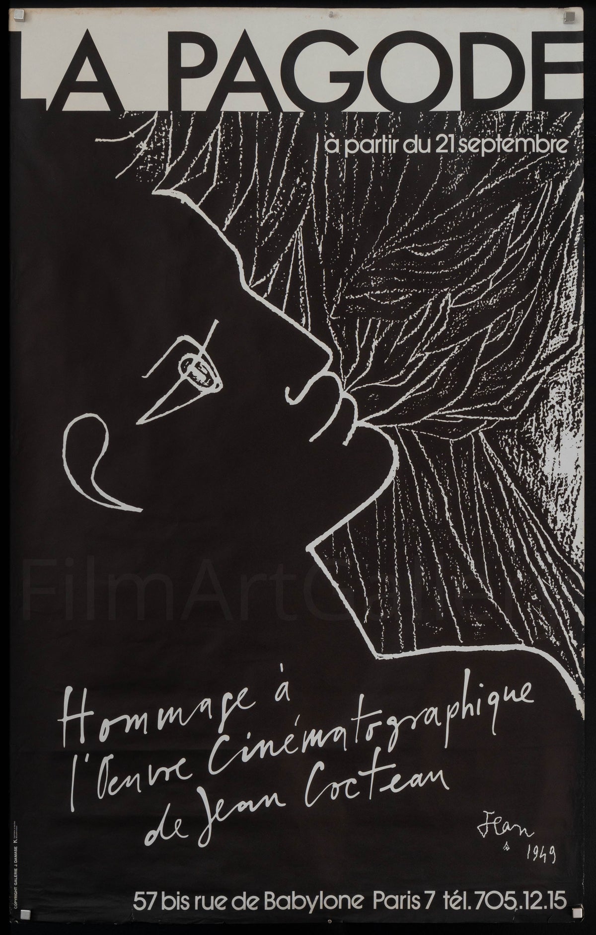 Jean Cocteau Original Vintage Movie Poster