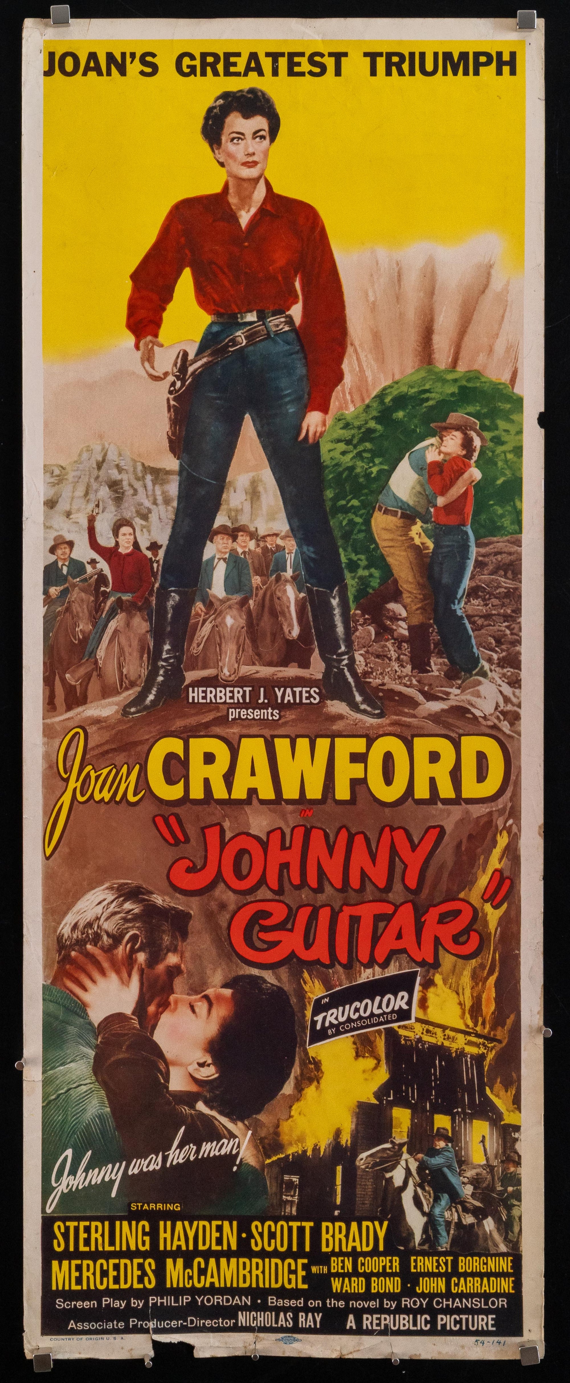 Johnny Guitar Insert (14x36) Original Vintage Movie Poster