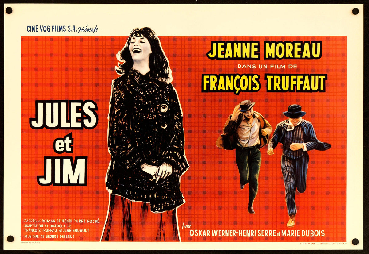 Jules &amp; Jim Belgian (14x22) Original Vintage Movie Poster