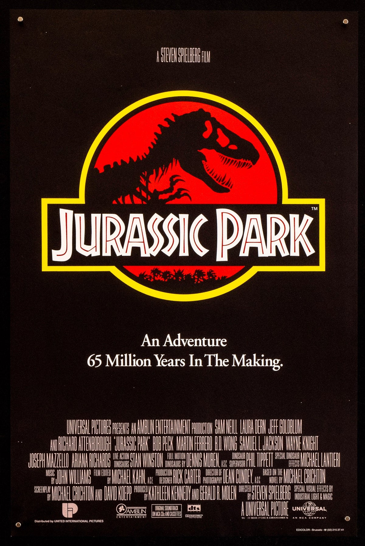 Jurassic Park Belgian (14x22) Original Vintage Movie Poster