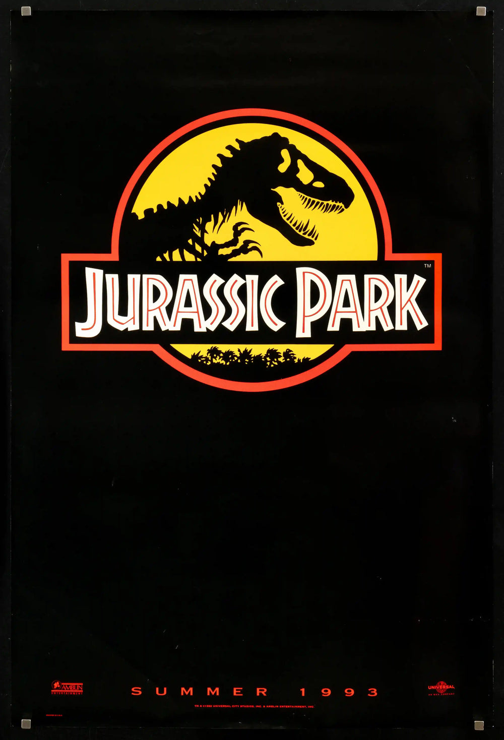 Jurassic Park Original Vintage Movie Poster