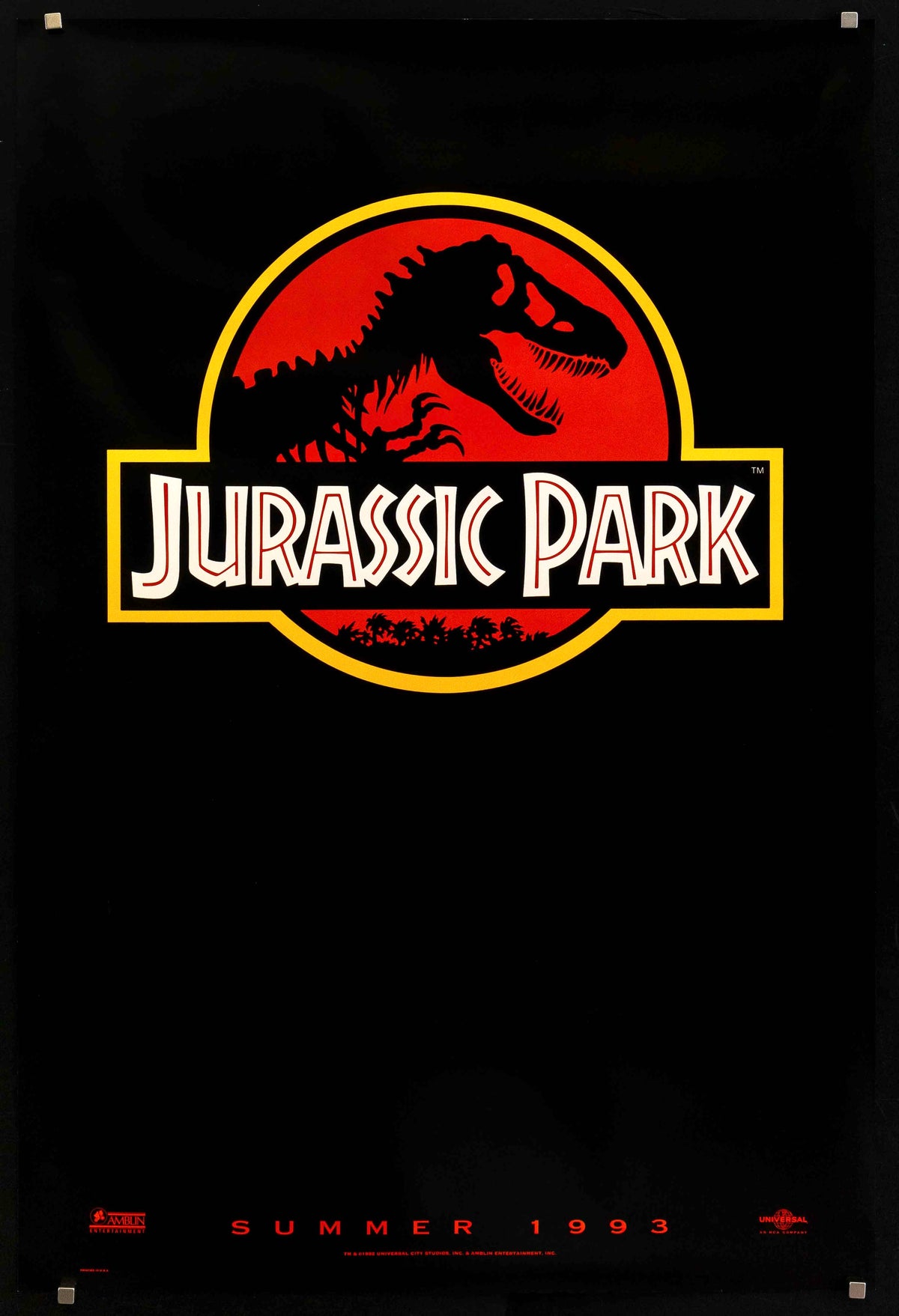 Jurassic Park Original Vintage Movie Poster