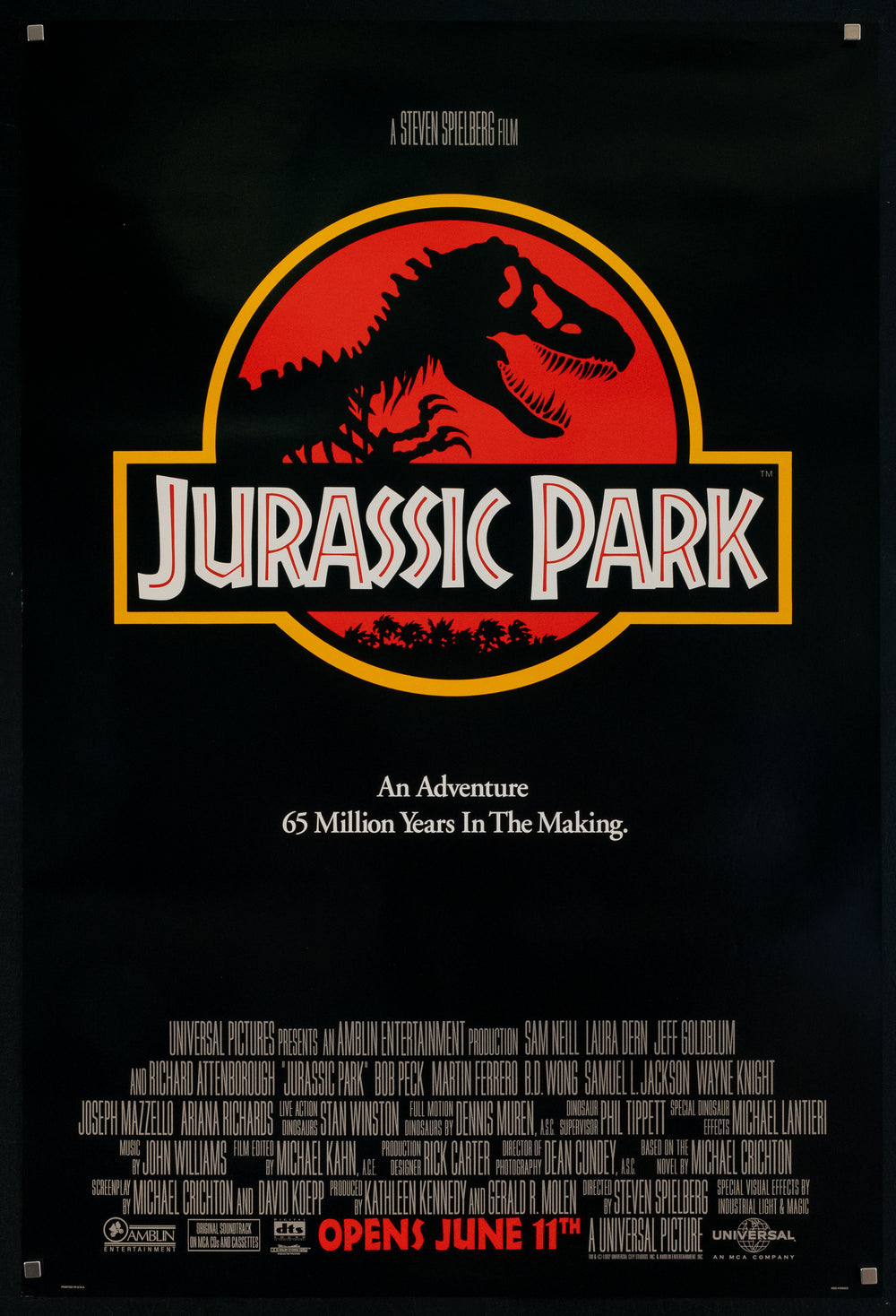 Jurassic Park Original Vintage Movie Poster