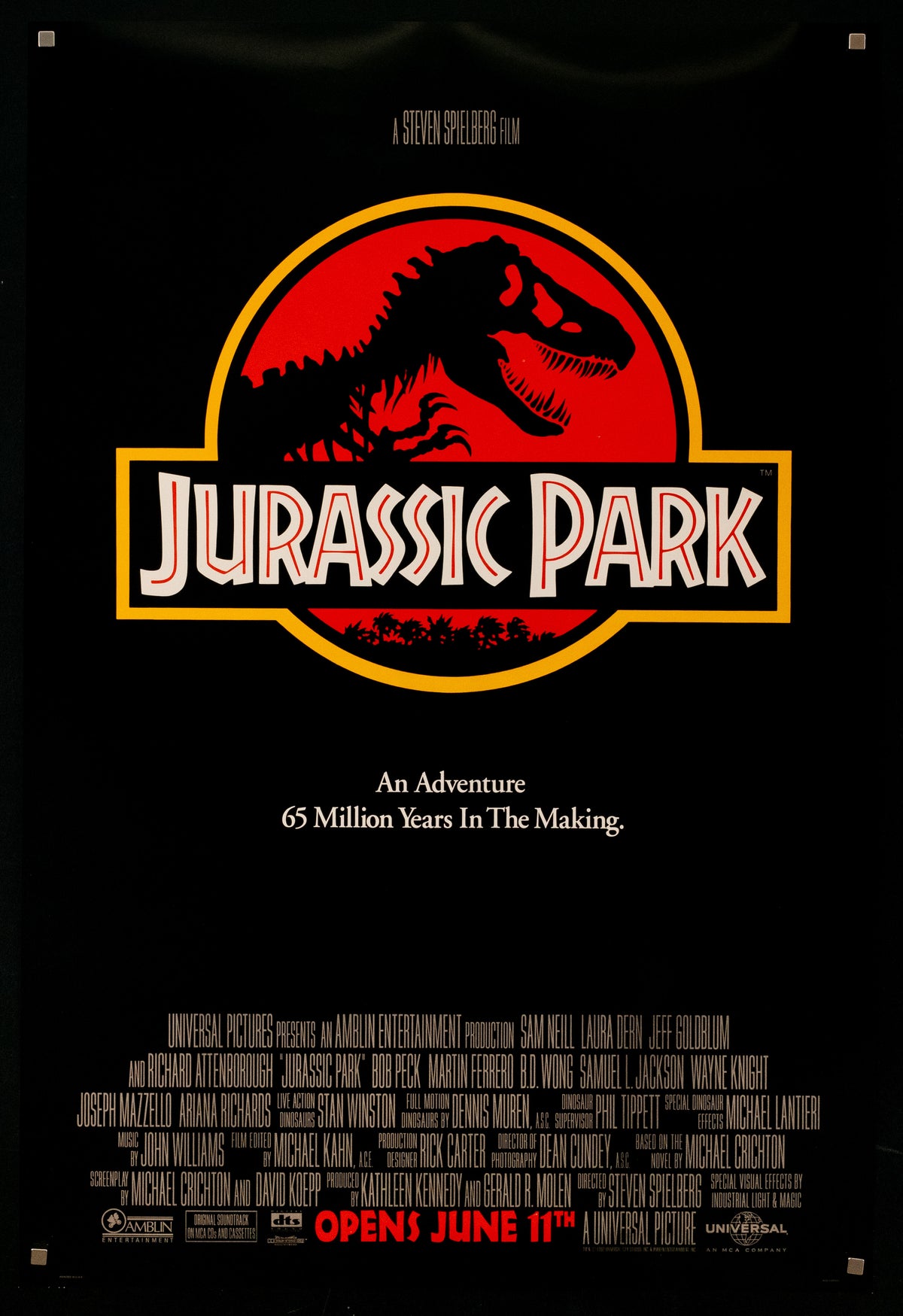 Jurassic Park Original Vintage Movie Poster