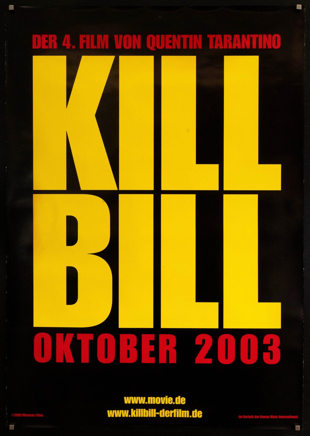 Kill Bill Volume 1 Original Vintage Movie Poster