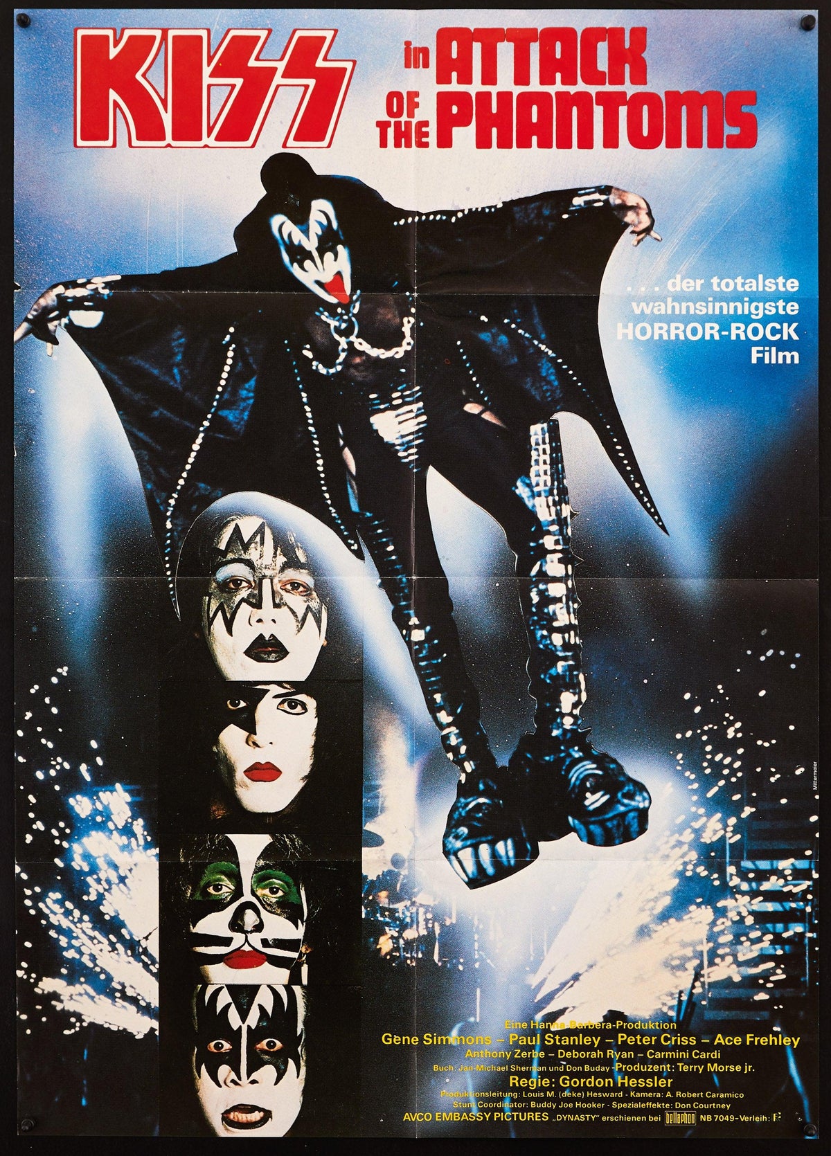 Kiss Attack of the Phantoms German A1 (23x33) Original Vintage Movie Poster