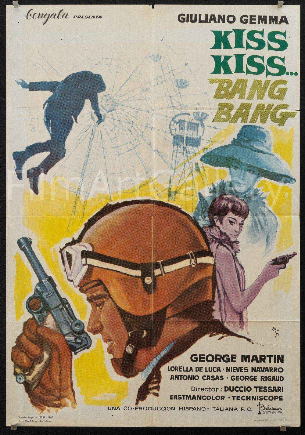 Kiss Kiss Bang Bang Original Vintage Movie Poster