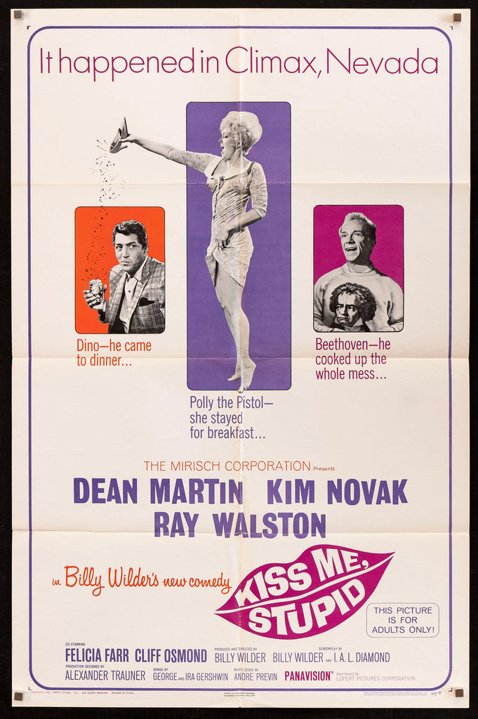 Kiss Me, Stupid Original Vintage Movie Poster