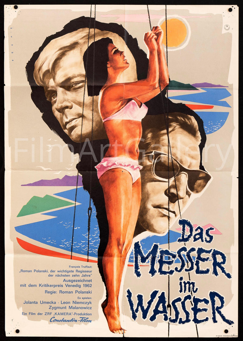 Knife in the Water German A1 (23x33) Original Vintage Movie Poster