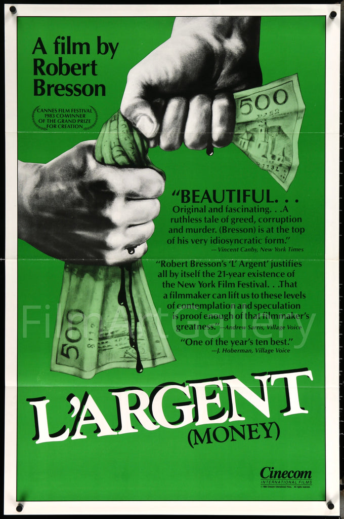 L'Argent 1 Sheet (27x41) Original Vintage Movie Poster