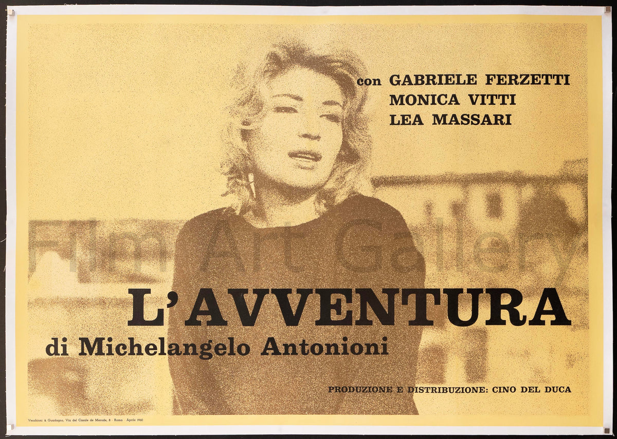 L&#39;Avventura Italian 2 Foglio (39x55) Original Vintage Movie Poster