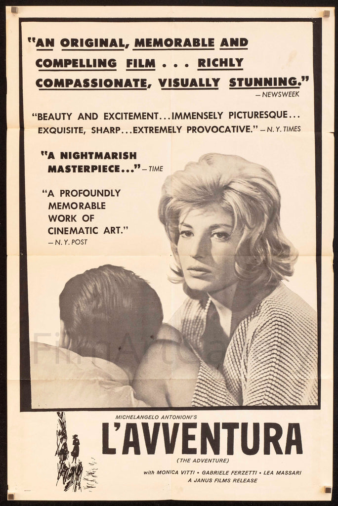 L'Avventura Original Vintage Movie Poster