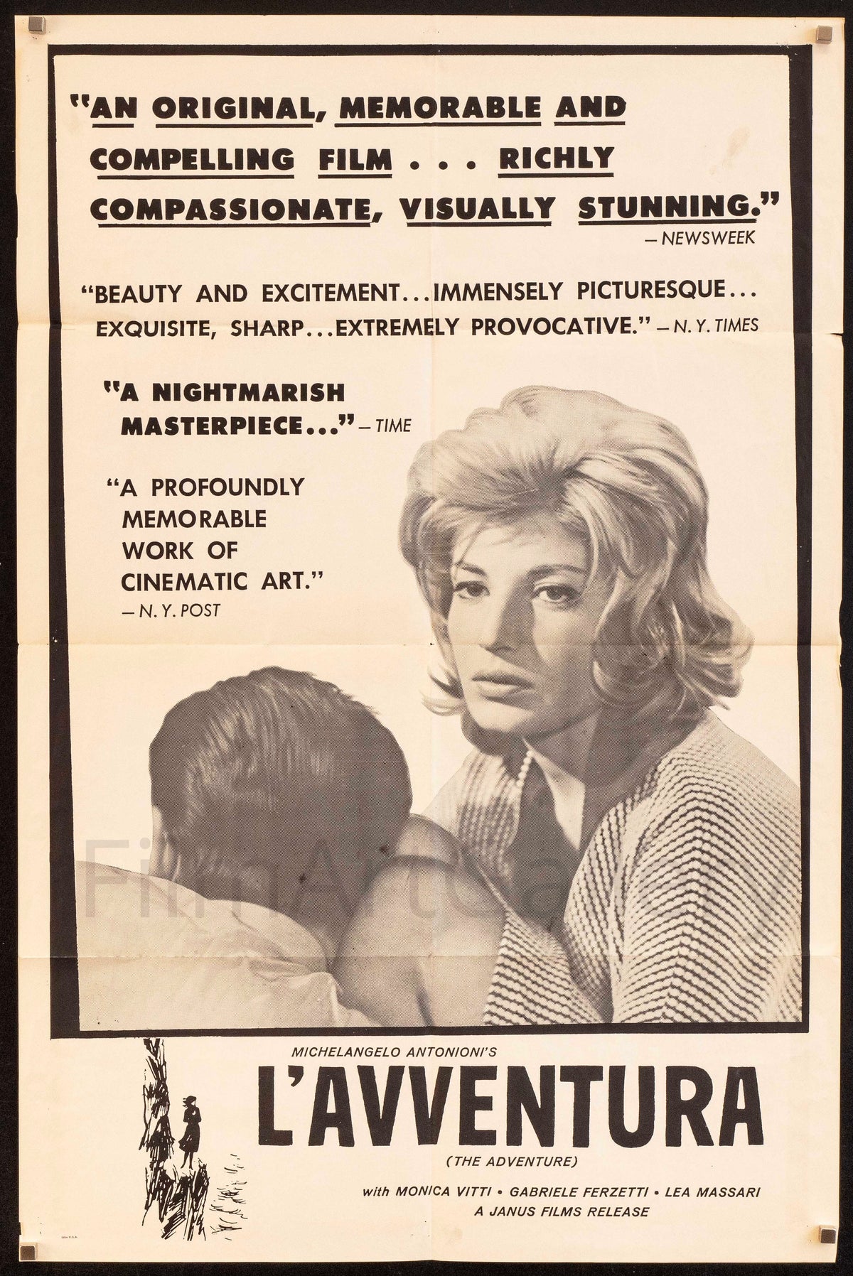 L&#39;Avventura Original Vintage Movie Poster