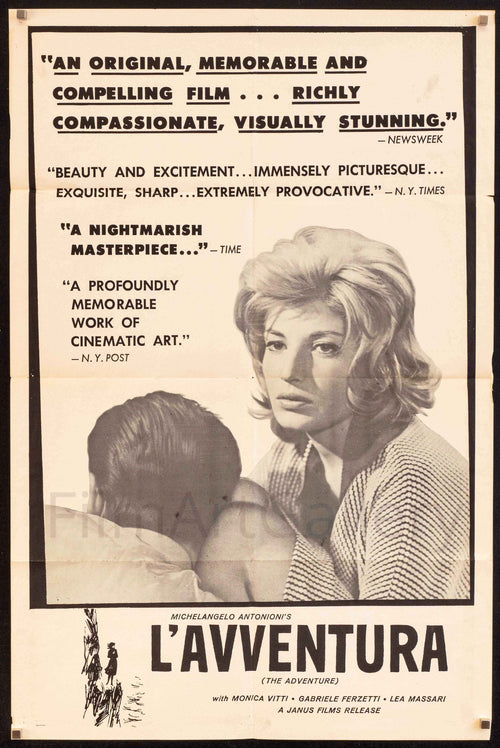 L'Avventura Original Vintage Movie Poster