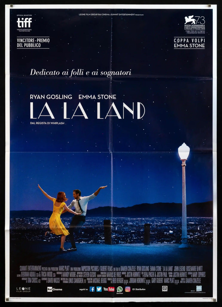 La La Land 映画ポスター フランスオリジナル La La Land Movie Poster 2017 Italian 2 Foglio (39x55)