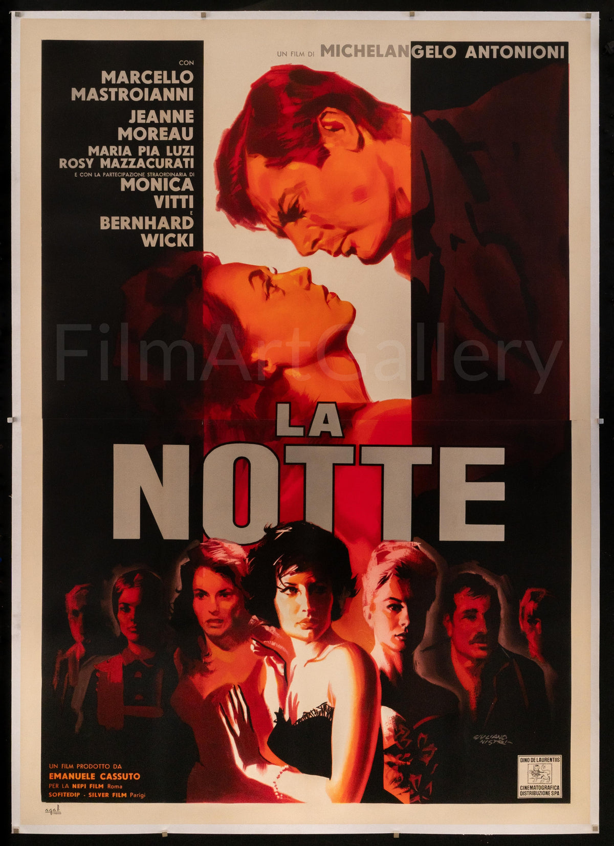 La Notte Original Vintage Movie Poster