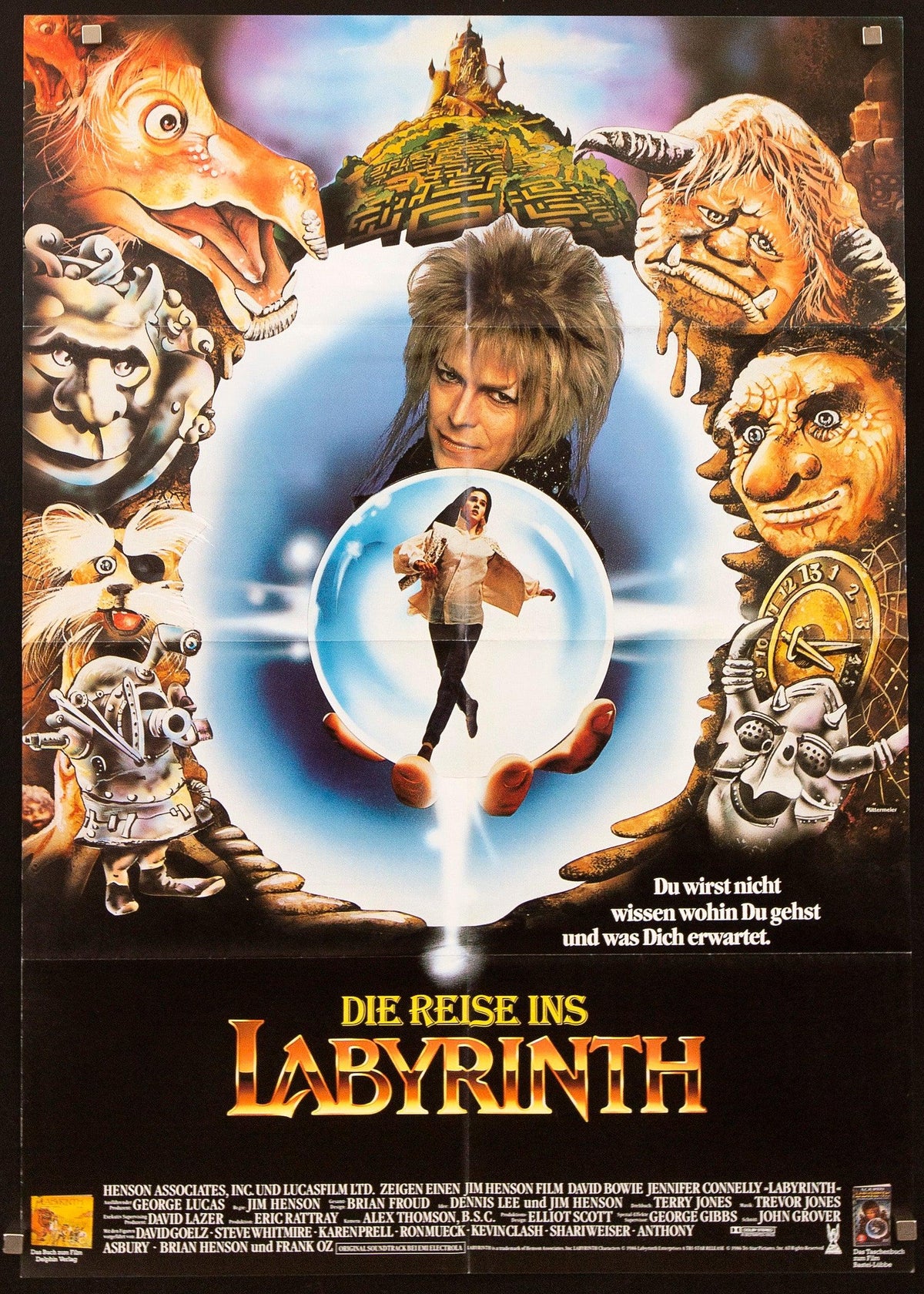 Labyrinth German A1 (23x33) Original Vintage Movie Poster