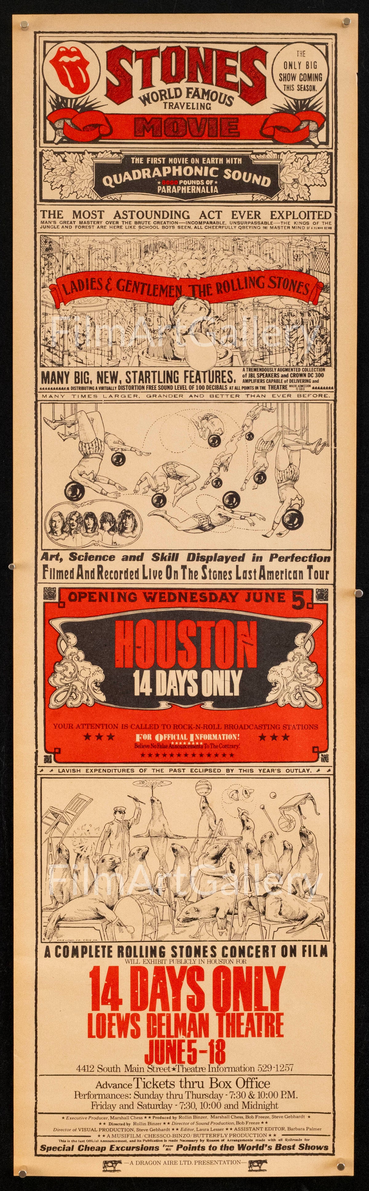 Ladies &amp; Gentlemen, the Rolling Stones Original Vintage Movie Poster