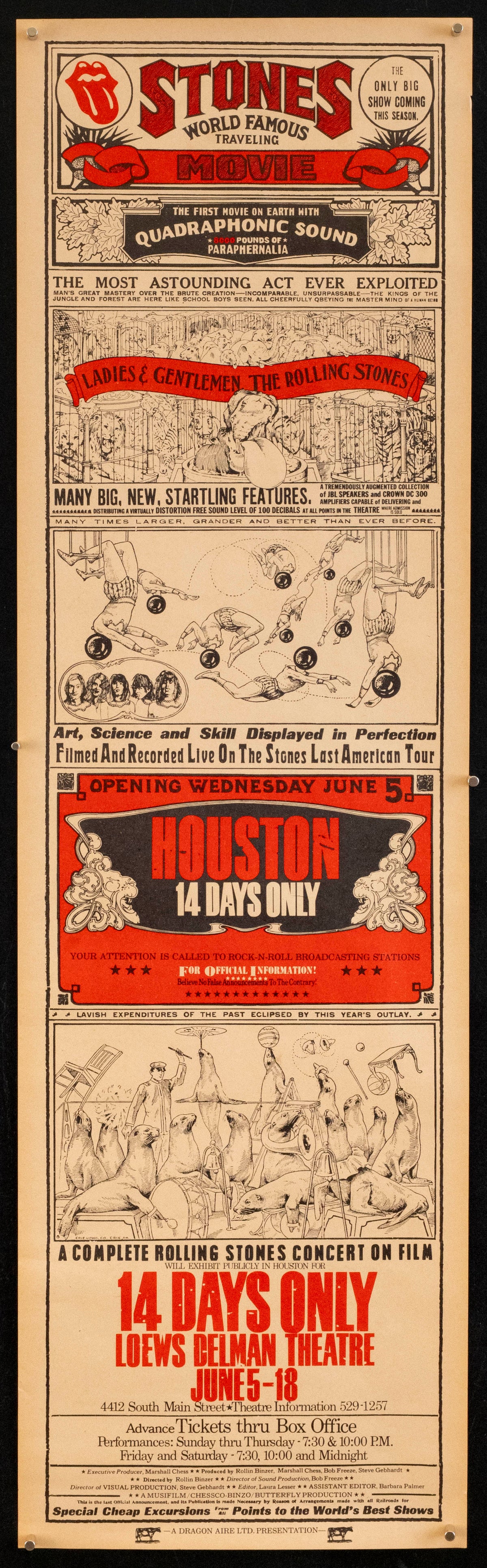 Ladies &amp; Gentlemen, the Rolling Stones Original Vintage Movie Poster