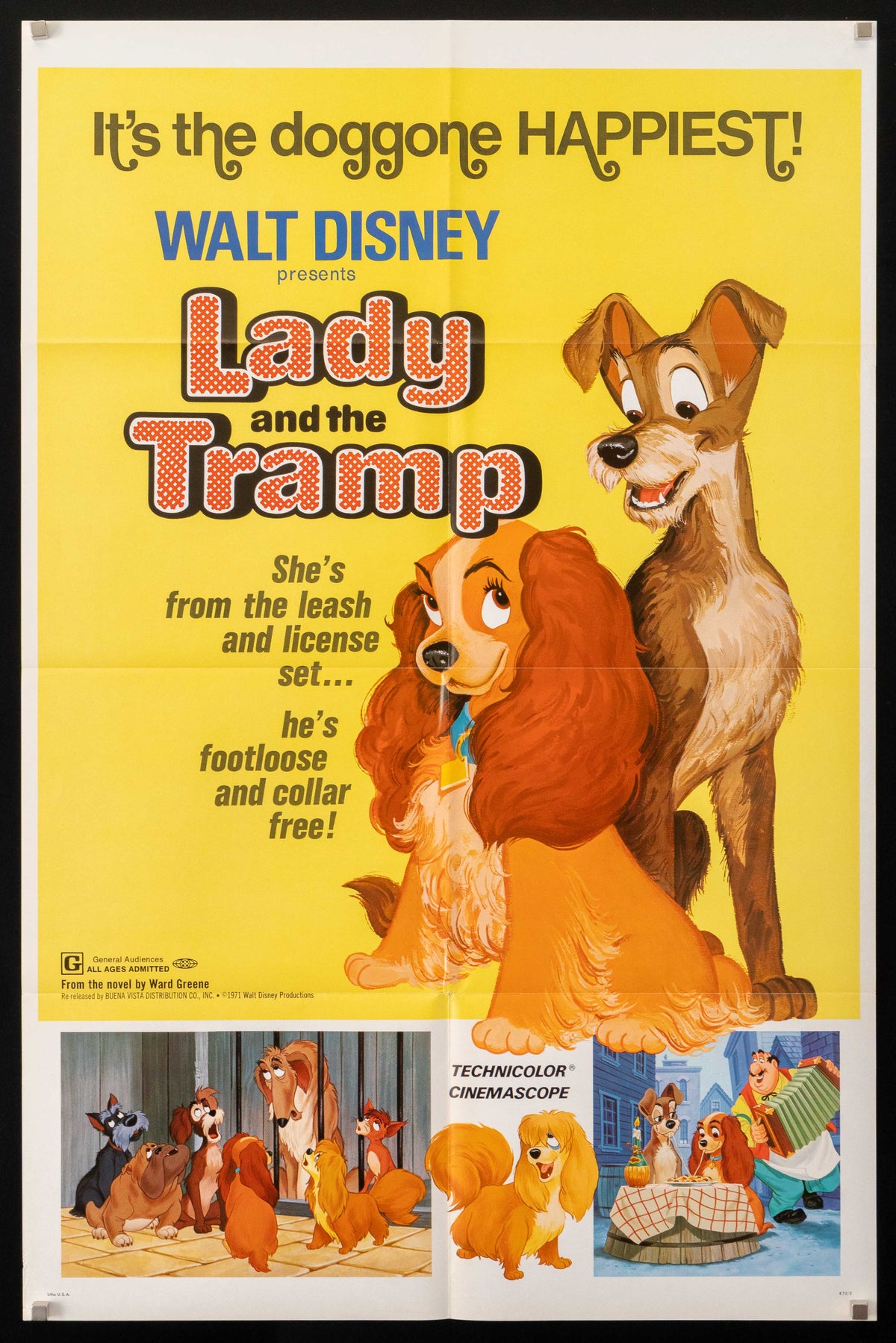 Lady and the Tramp Original Vintage Movie Poster
