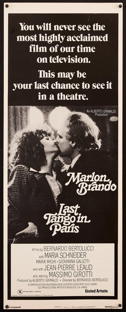 Last Tango In Paris Original Vintage Movie Poster