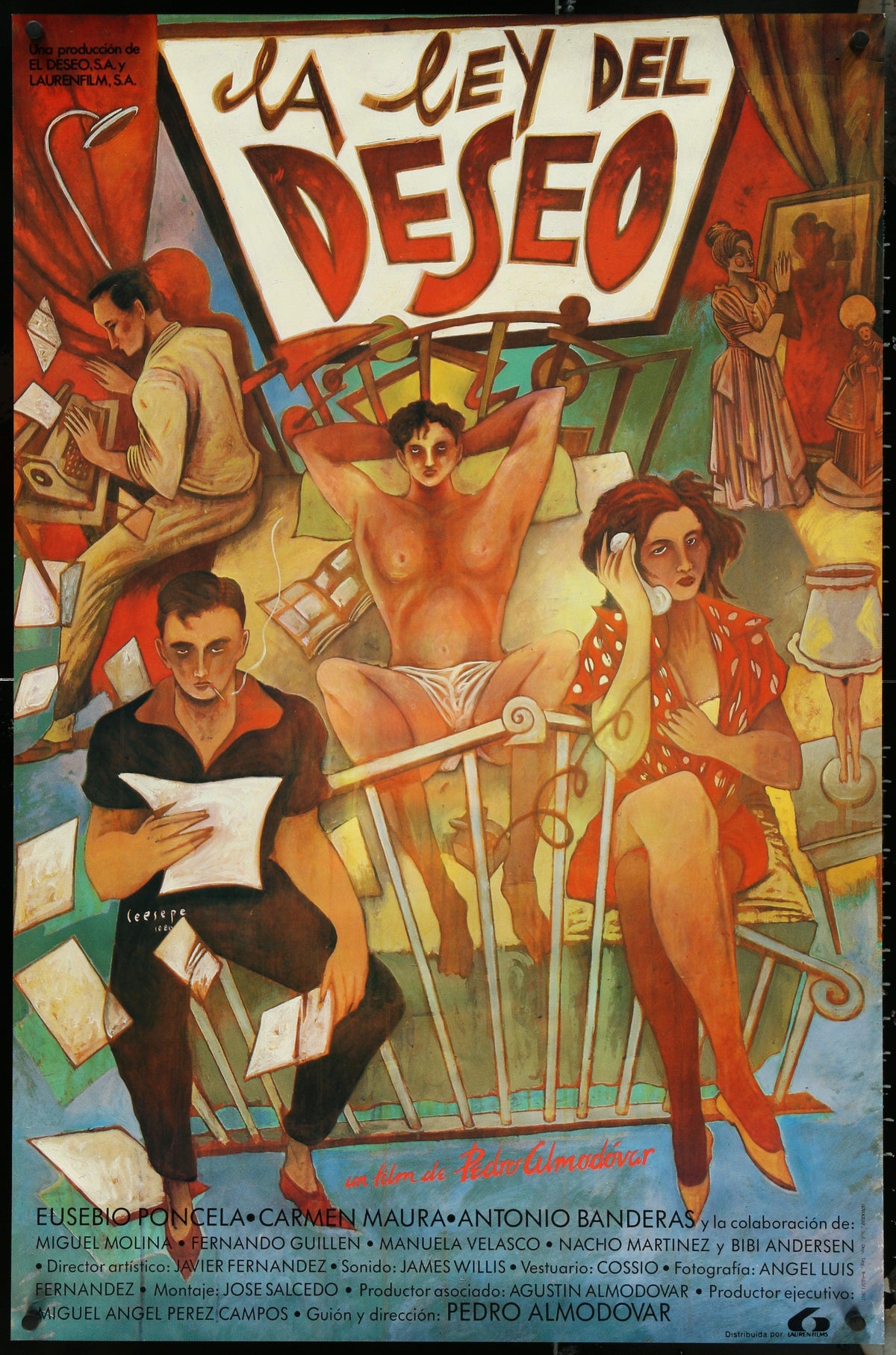 Law of Desire 1 Sheet (27x41) Original Vintage Movie Poster
