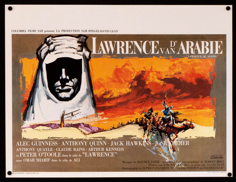 Lawrence of Arabia Belgian (14x22) Original Vintage Movie Poster