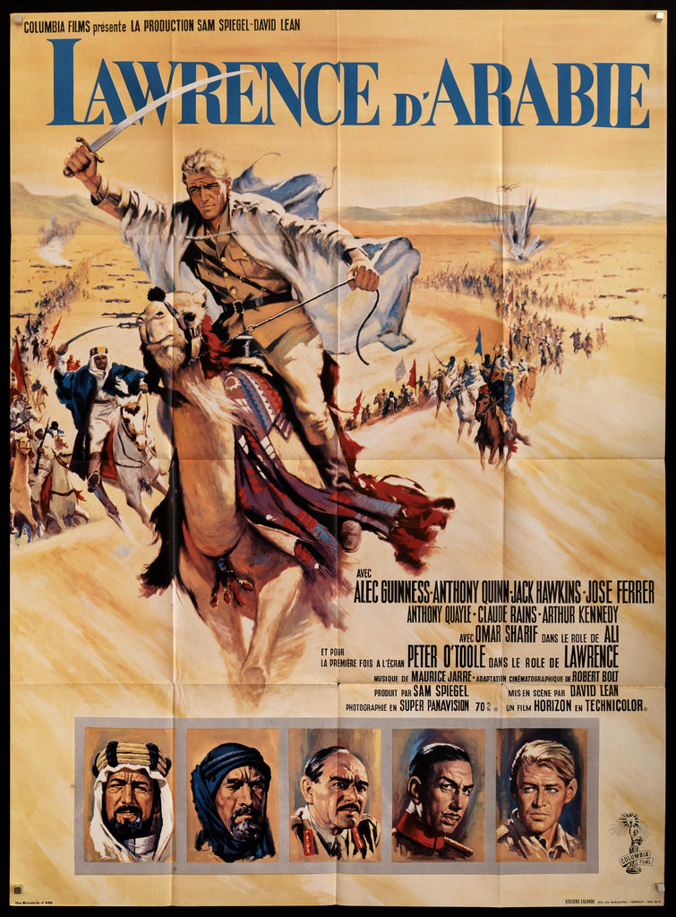 Lawrence of Arabia French 1 Panel (47x63) Original Vintage Movie Poster