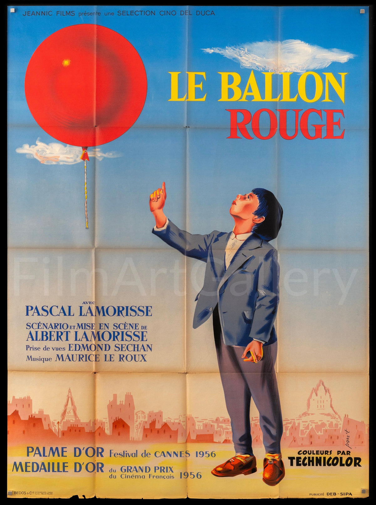 Le Ballon Rouge (The Red Balloon) Original Vintage Movie Poster