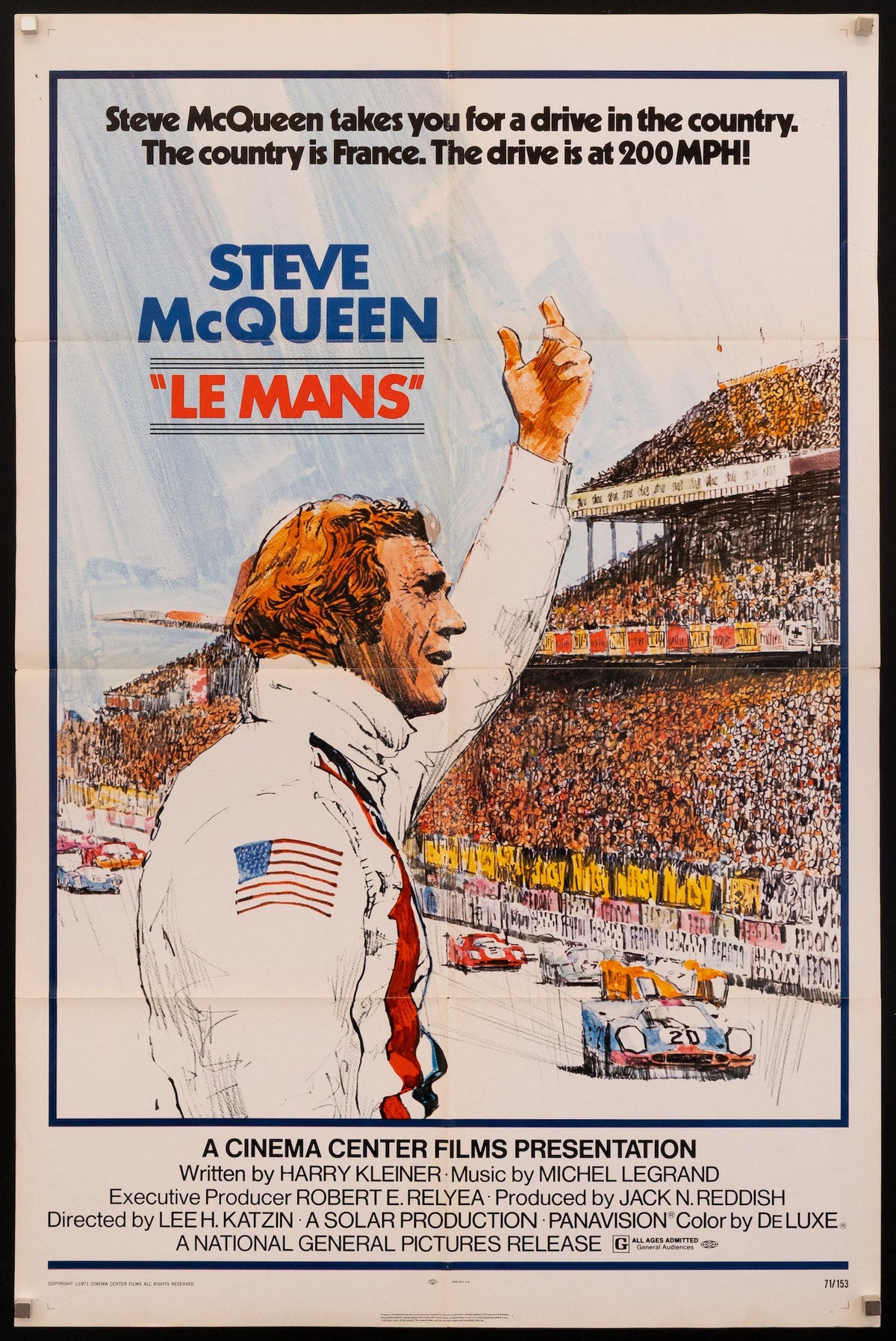 Le Mans 1 Sheet (27x41) Original Vintage Movie Poster