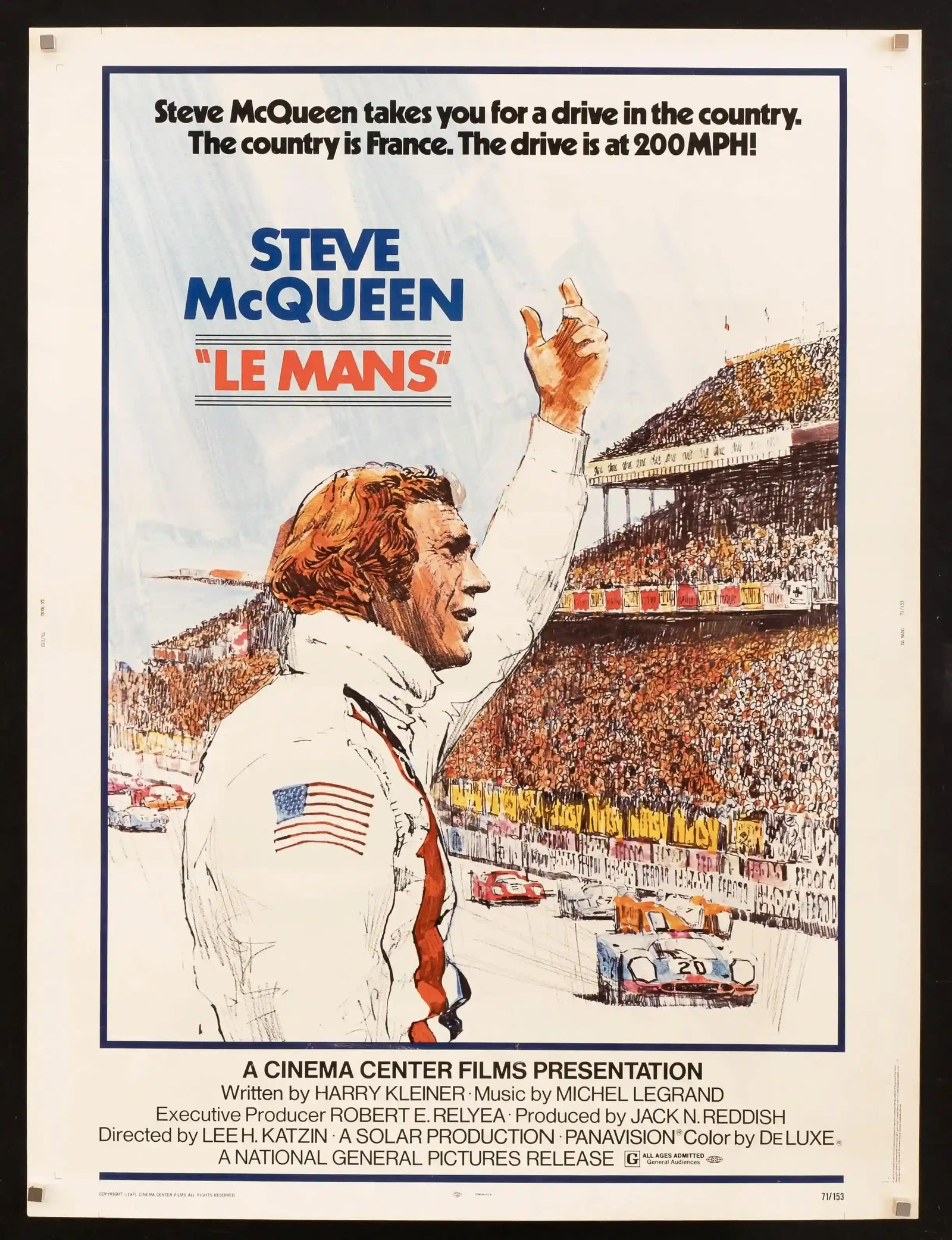 Le Mans Original Vintage Movie Poster