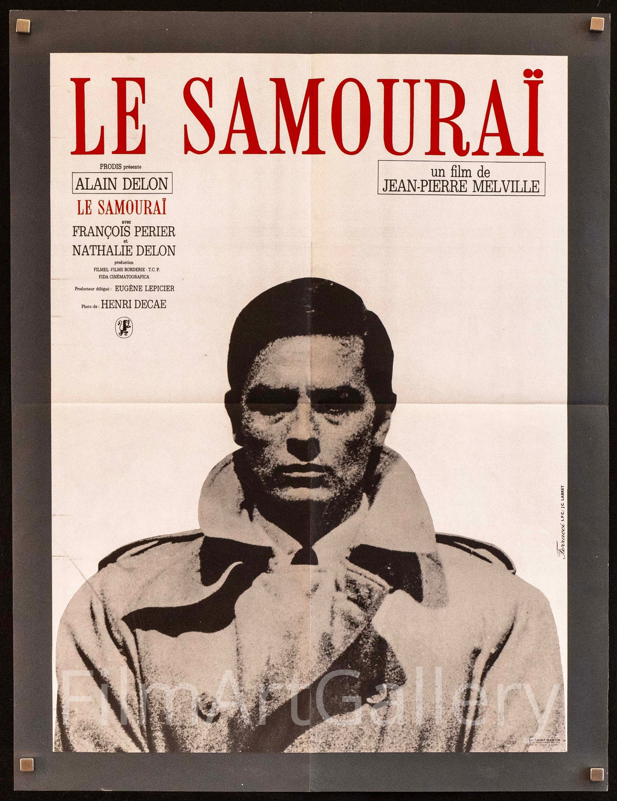 Le Samourai French small (23x32) Original Vintage Movie Poster