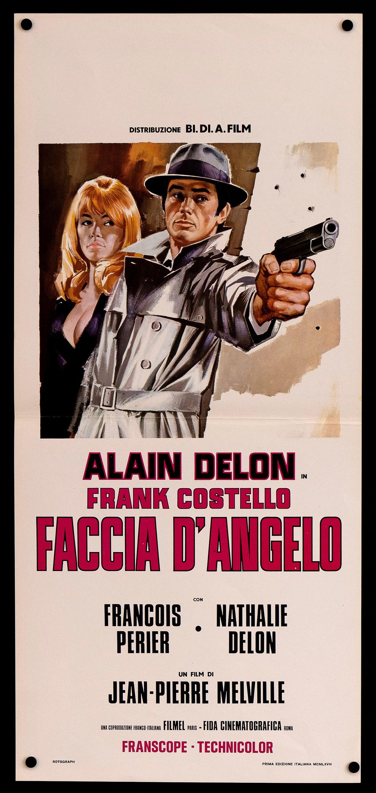 Le Samourai Italian Locandina (13x28) Original Vintage Movie Poster