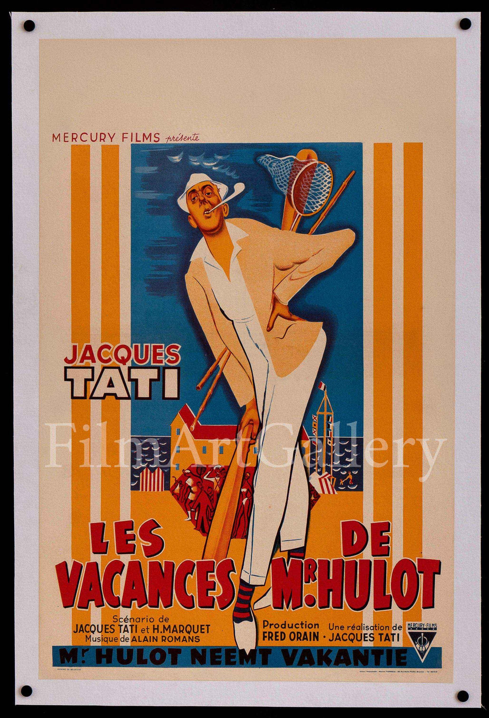 Les Vacances de Monsieur Hulot (Mr. Hulot's Holiday) Original Vintage Movie Poster