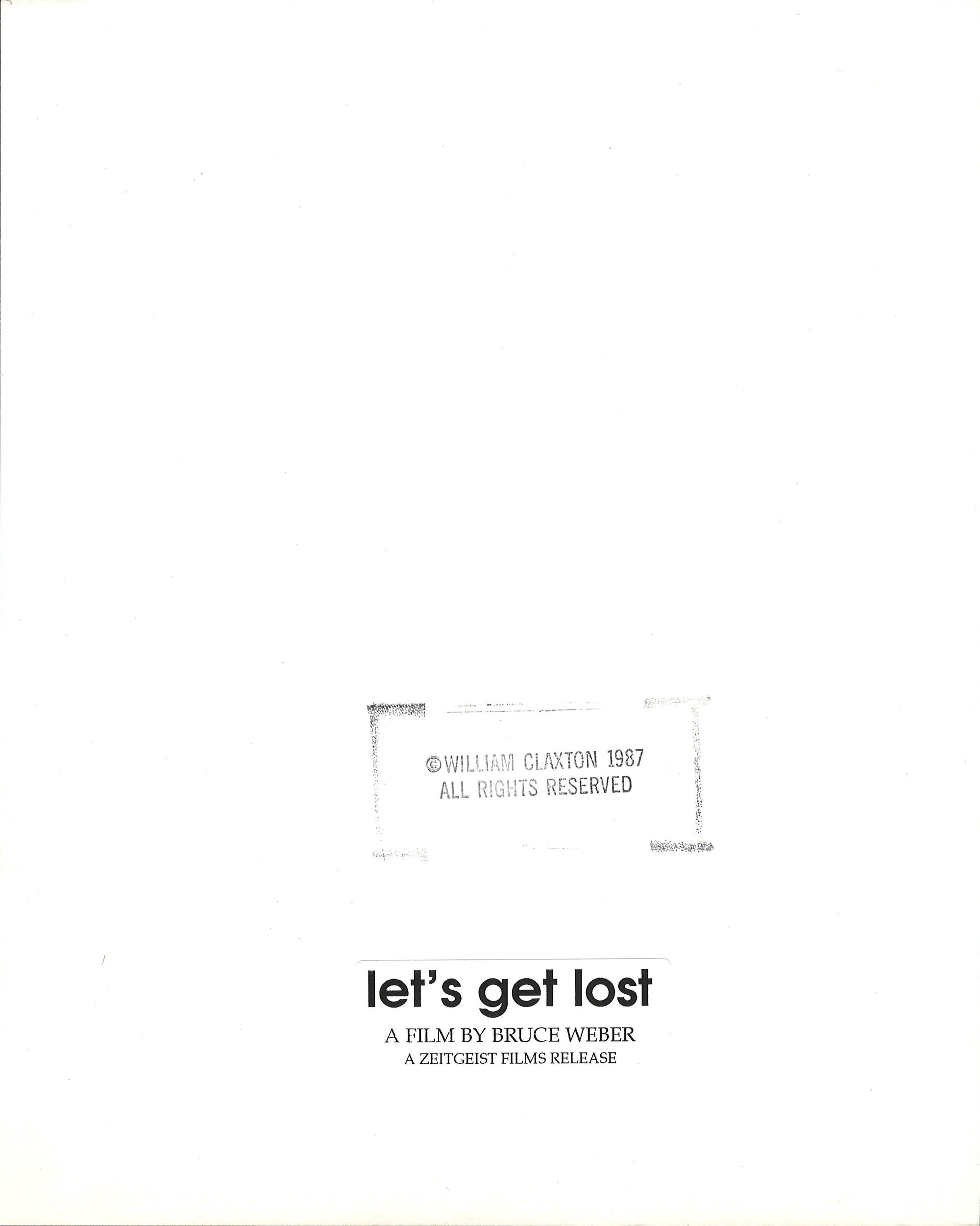 Let's Get Lost Original Vintage Movie Poster