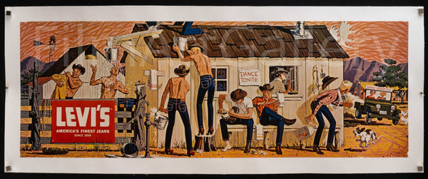 Levi's Advertising Poster 1950's (14x39)