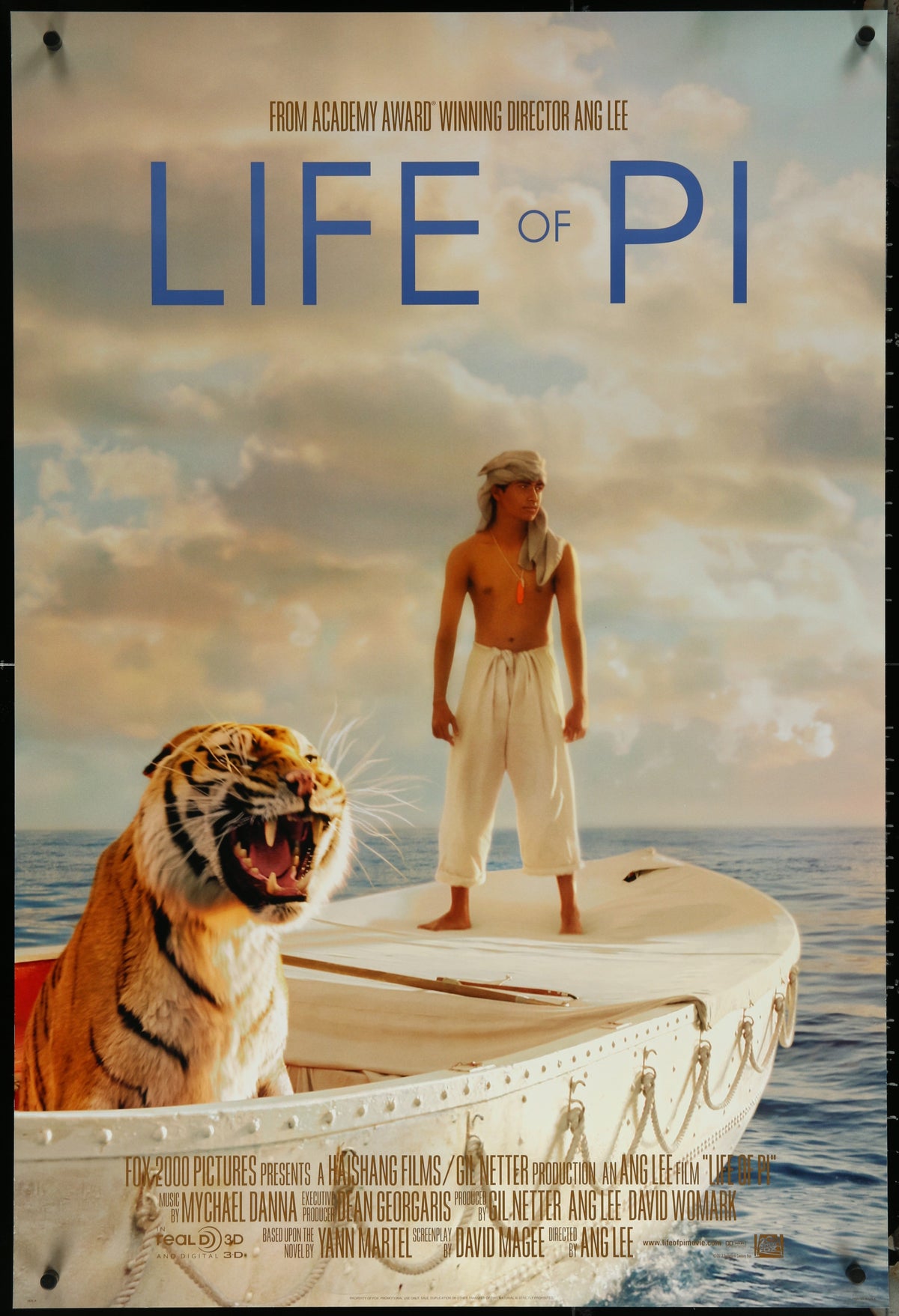 Life of Pi 1 Sheet (27x41) Original Vintage Movie Poster