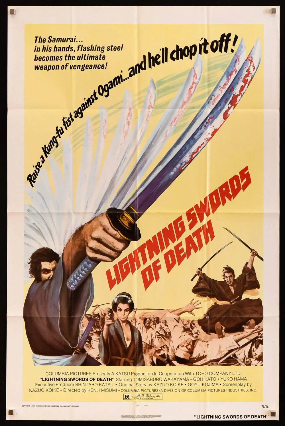 Lightning Swords of Death Original Vintage Movie Poster