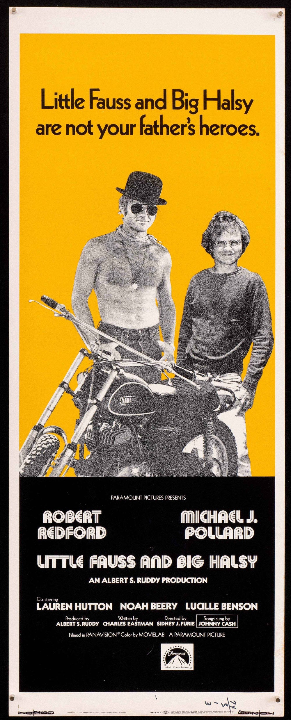 Little Fauss and Big Halsy Original Vintage Movie Poster