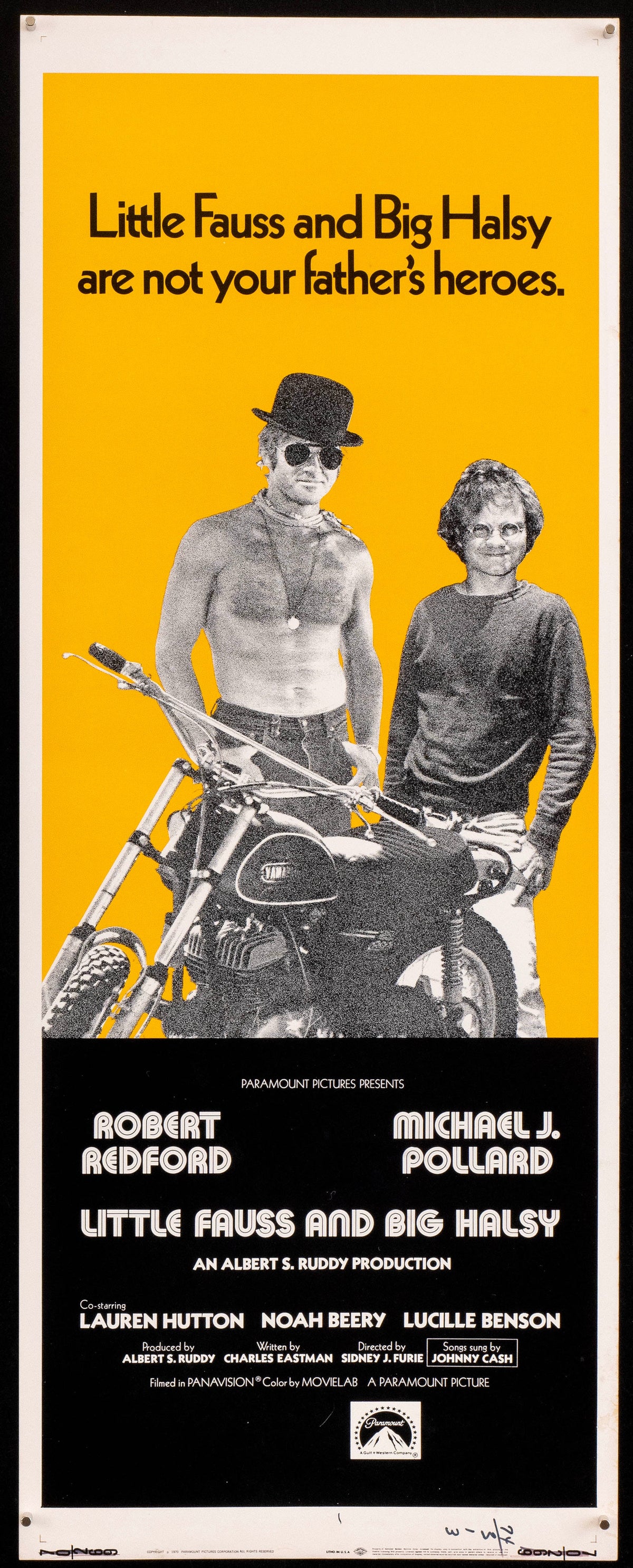 Little Fauss and Big Halsy Original Vintage Movie Poster
