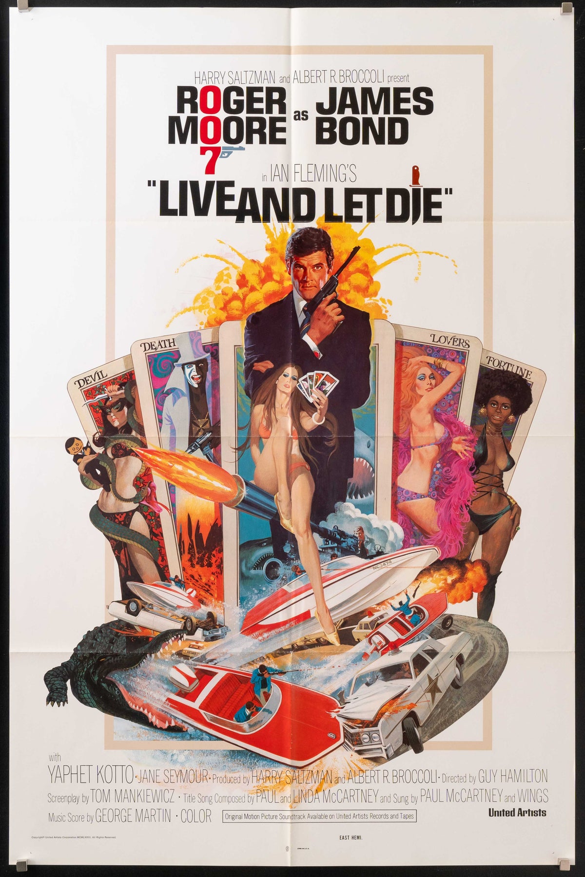 Live and Let Die 1 Sheet (27x41) Original Vintage Movie Poster