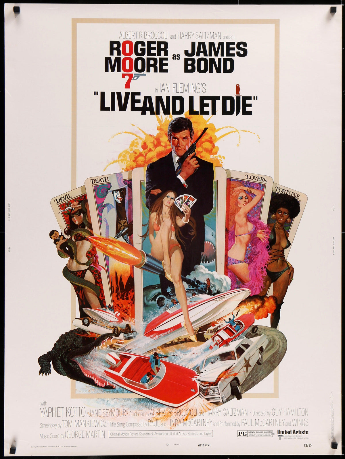 Live and Let Die 30x40 Original Vintage Movie Poster