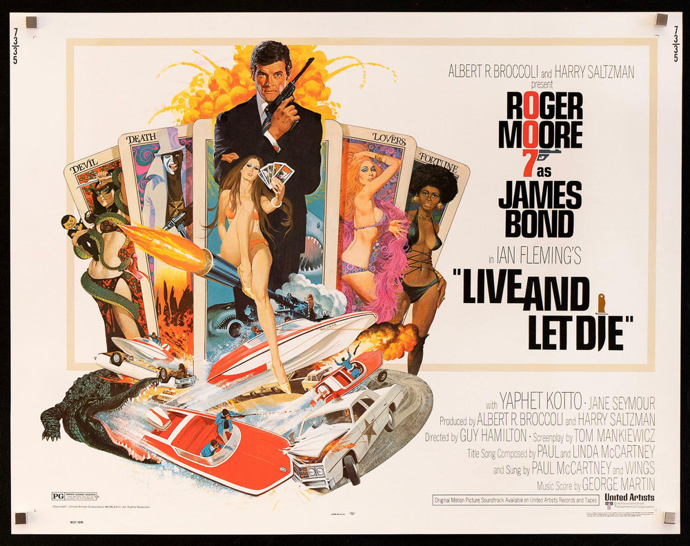 Live and Let Die Movie Poster 1973 Half Sheet (22x28)