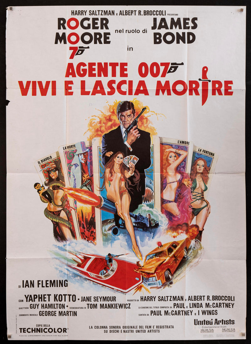 Live and Let Die Italian 2 Foglio (39x55) Original Vintage Movie Poster