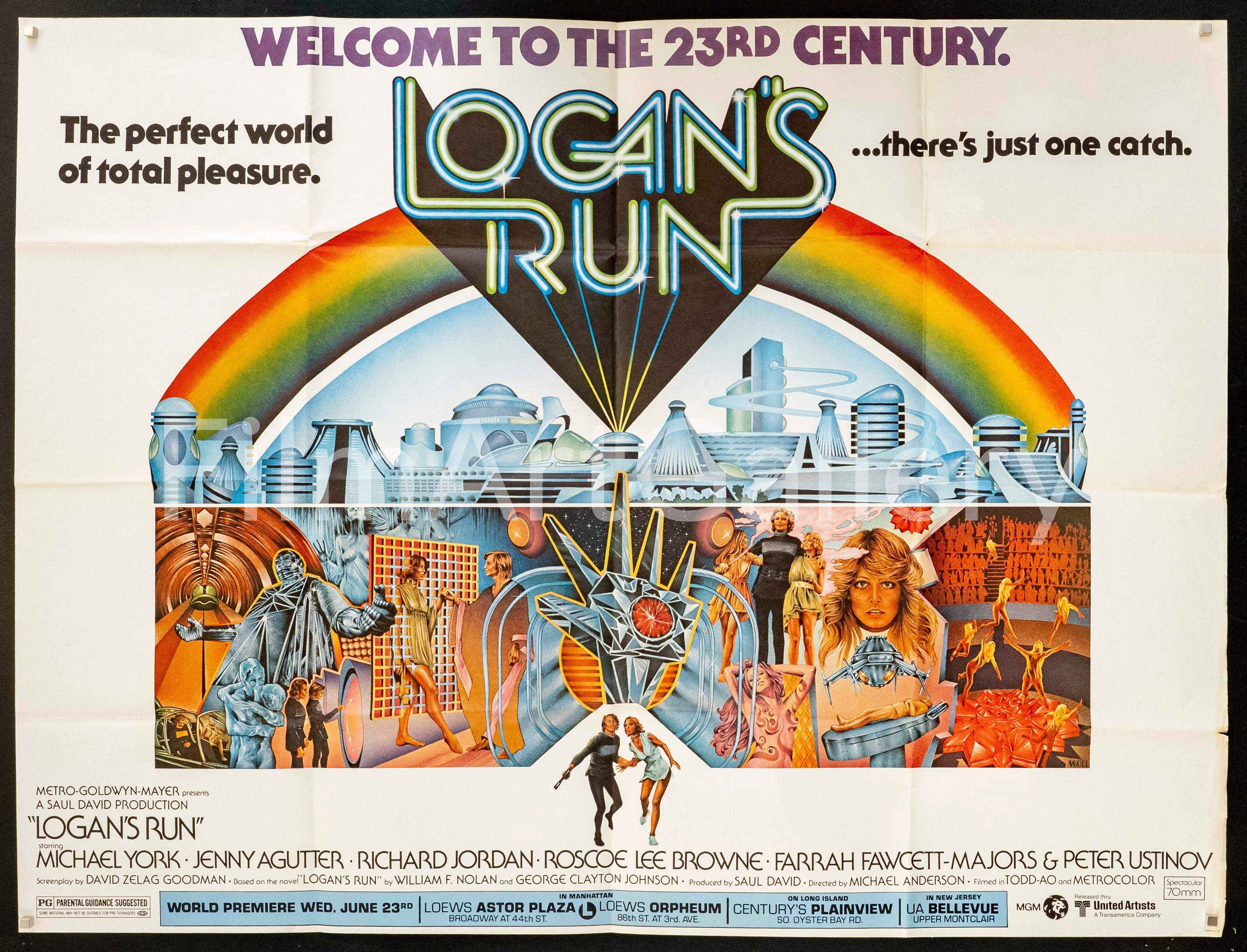 Logan's Run Movie Poster 1976 Insert (14x36)
