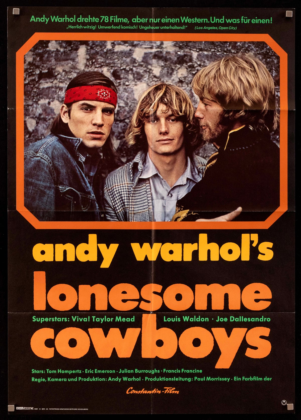 Lonesome Cowboys Original Vintage Movie Poster