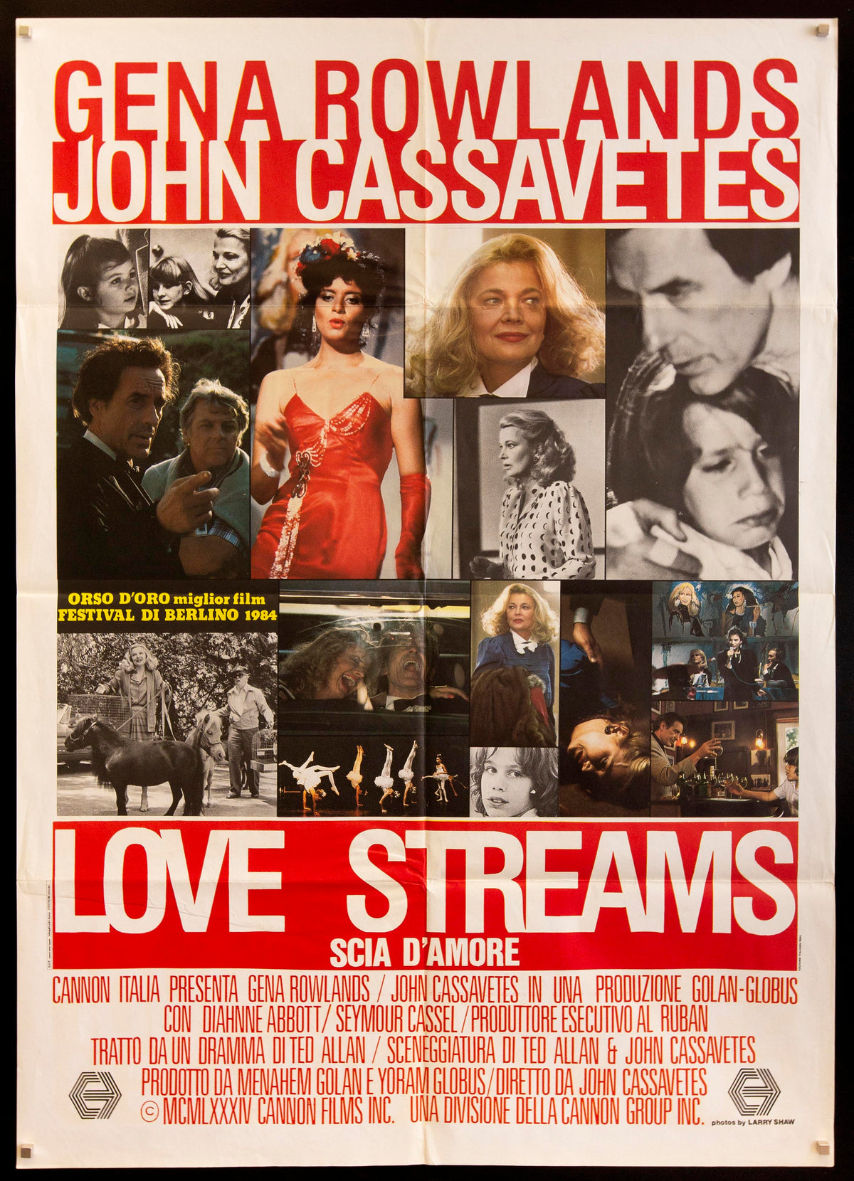 Love Streams Italian 2 Foglio (39x55) Original Vintage Movie Poster