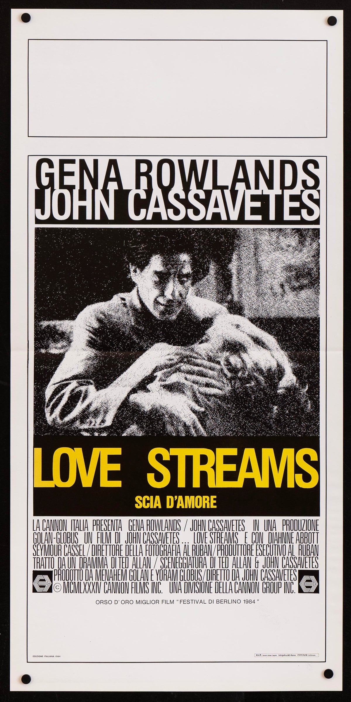 Love Streams Italian Locandina (13x28) Original Vintage Movie Poster