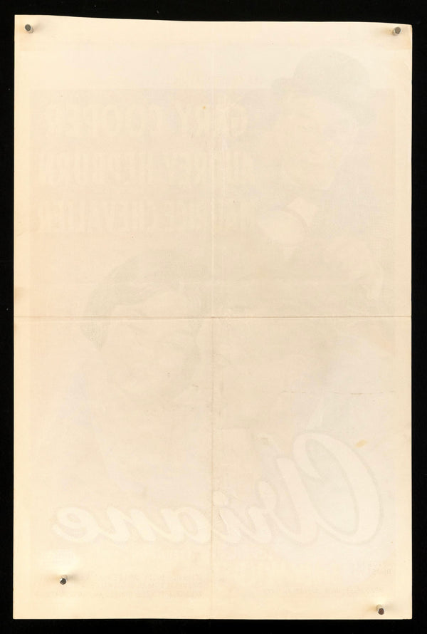 Love in the Afternoon Original Vintage Movie Poster
