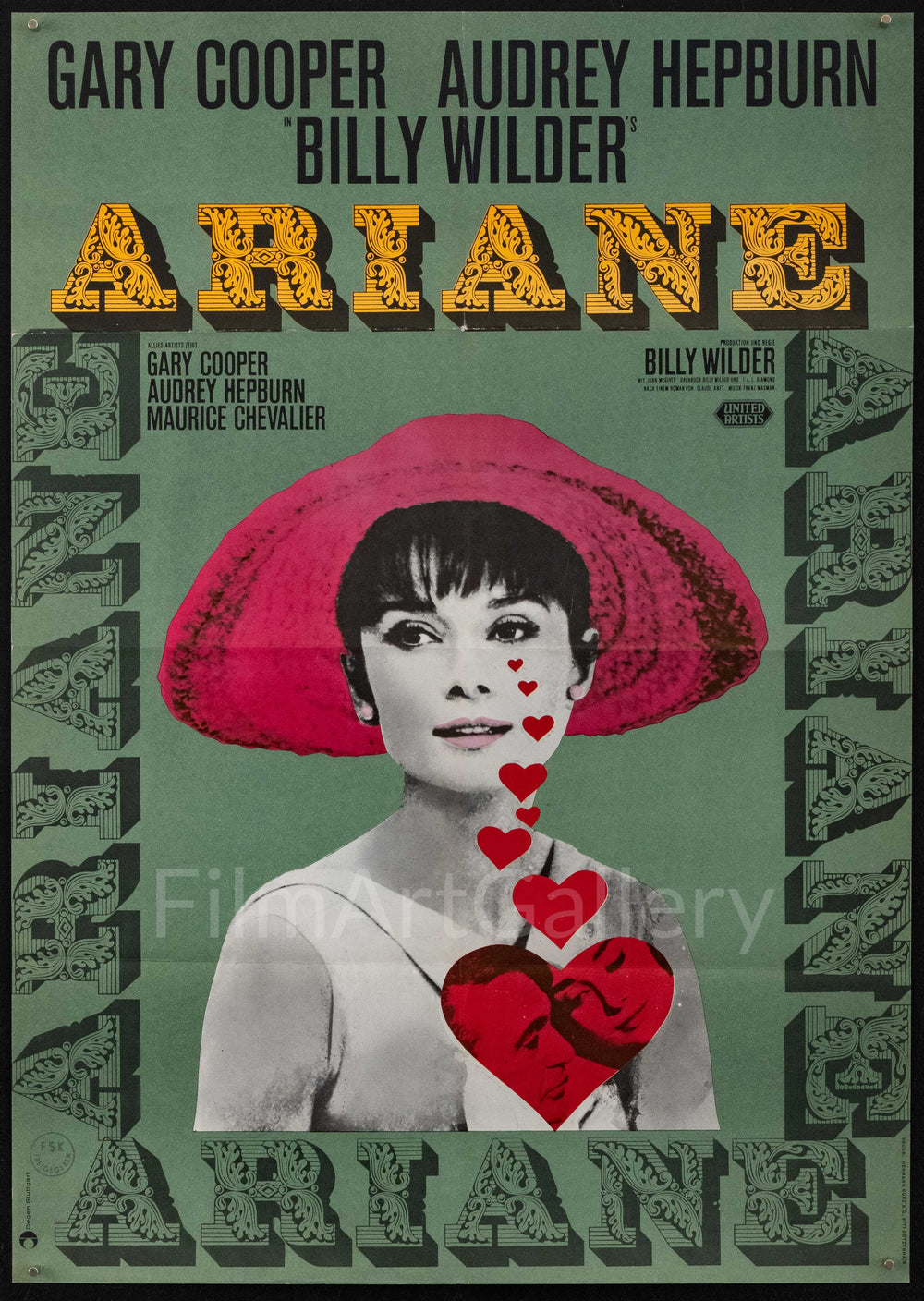 Love in the Afternoon Original Vintage Movie Poster